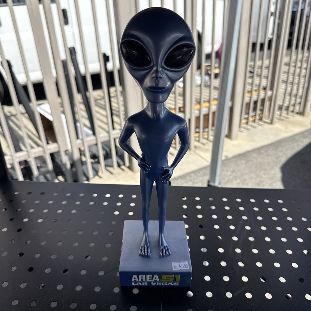 Area 51 Las Vegas Blue Roswell Alien 13" Tall Statue Figurine